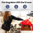 rubyloo Puffer Dog Travel Bag for Dog Moms – Doggy Diaper Bag with Pet Bowls & Food Storage or Everyday Puffy Tote – Doggy Mom Gifts for Women – Lightweight, Travel-Ready Gift for Pet Lovers - Rust