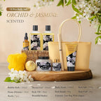 15Pcs Spa Kit Gifts for Women - skincare Bath and Body Spa Gift Basket for Women with Purse Handbag | Relaxing Care Kit Orchid Jasmine Mothers Day Gifts for Mom Gift Baskets for Anniversary