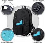 ANTERK Large Travel Laptop Backpack, 18.4 Inch Laptop Backpacks for Men Women, 55L Anti Theft Water Resistant College Bussiness TSA Airline Approved Work Computer Backpack, Lake Blue