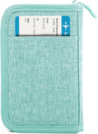 Passport Holder for Travel, Women Rfid Blocking Passport Wallet, Travel Essentials Premium Wallets, Waterproof Passport Holders Bag for Men Traveling, Travel Document Organizer Credit Cards Case