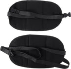 Amosfun Portable Footrest Hanging Foot Hammock Office Feet Pad Travel Leg Support Footrest for Airplane and Office Use, Black