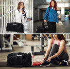 Spalding Gym Bag for Men & Women Duffle Bag with Wet & Shoe Compartment - 55L Capacity Large Workout Bags for Travel, Sports