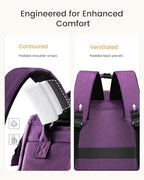 LOVEVOOK Laptop Backpack for Women with Giant Tumbler Holder Pocket,15.6 inch Waterproof Travel Backpack Purse Computer Laptop Bag,Professional Work College Nurse Teacher Backpack Daypack,Royal Blue