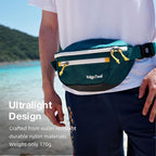 Ultralight Travel Waist Pack 2.5L, Large Water Resistant Fanny Pack for Men & Women.