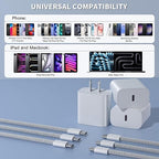 10FT iPhone Charger Fast Charging Cord, 20W Fast USB C Charger Block with 3 Pack 10 ft Extra Long Charging Cable for iPhone 17/17 Pro/17 Pro Max/Air/16 Pro Max/16 Plus/15 Pro Max/15 Plus,iPad Pro/Mini