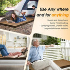 CYMULA Camping Cot Mattress 2in Memory Foam Sleeping Pad,Soft Warm Non-Slip Camping Mattress Topper with Retaining for Adults,Portable Roll up Pad for Travel（only Mattress）