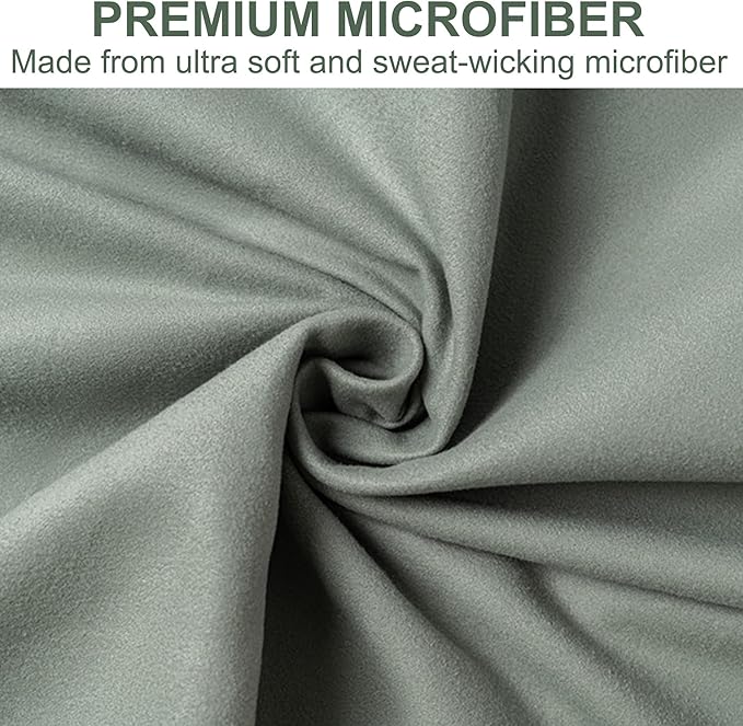 Aegero Camping Towel,2 Pack Microfiber Travel Sports Towel,Quick Dry-Super Absorbent-Ultra Compact-Ultra Soft-Lightweight.Suitable for Gym,Yoga,Trip,Beach,Shower,Backpacking,Pool(Grey)