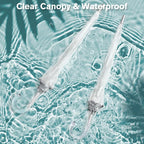 G4Free 52 inch Clear Bubble Umbrella, Large Canopy Transparent Dome Coverage Stick Umbrella, J Hook Handle European Style for Weddings,Prom,Graduation and Outdoor Events