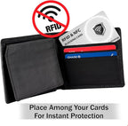 SaiTech IT 10 Pack RFID Blocking Card, Slim Protector for Entire Wallet, Purse, and Debit Credit Cards from NFC Contactless Theft for Men & Women - WG Silver