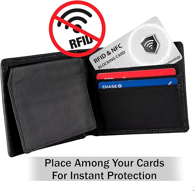 SaiTech IT 10 Pack RFID Blocking Card, Slim Protector for Entire Wallet, Purse, and Debit Credit Cards from NFC Contactless Theft for Men & Women - WG Silver