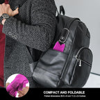 Compact Travel Umbrella for Purse - Flat Handle, Waterproof for Light Rain