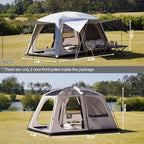 Vidalido 4-6 Person Camping Tent with 3 Door 2 Room Large Family Cabin Tents, Double Layer Waterproof Portable Glamping Tent, Big Tents for Outdoor Camping Hiking and Backpacking