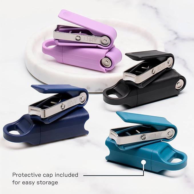 EDJY Fingernail Cutter - Precision Stainless Steel Nail Cutter for Fingernails | Sharp Blade, Ergonomic Design, Durable & Rust-Resistant | Ideal for Men and Women | Black | 2-Pack
