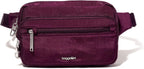 Baggallini Securtex Anti-theft Belt Bag 8.8"x5.5" Crossbody Fanny Pack for Women RFID Wallet Locking Zipper Travel Purse