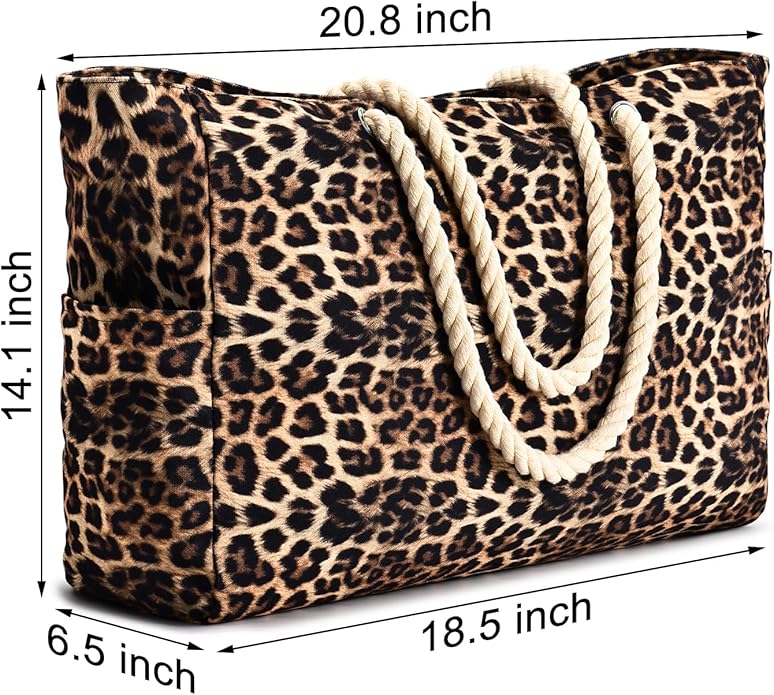 Becokan Beach Bags for Women Large Waterproof Beach Tote Bag Zipper Beach Bags Waterproof Sandproof Swim Pool Bag Large Tote