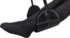 Sleepy Ride - Airplane Footrest Made with Premium Memory Foam - Airplane Travel Accessories - Helps to Prevent Swelling and Soreness - Provides Comfort for Shorter Legs (Jet Black)