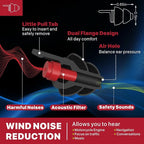 Motorcycle Ear Plugs for Wind Noise Reduction, 2 Pairs Reusable Motorcycle Accessories - Moto Earplugs, Soft Comfortable Hearing Protection for Motorbike, Touring, Racing, Riding - 25dB, Biker Gifts