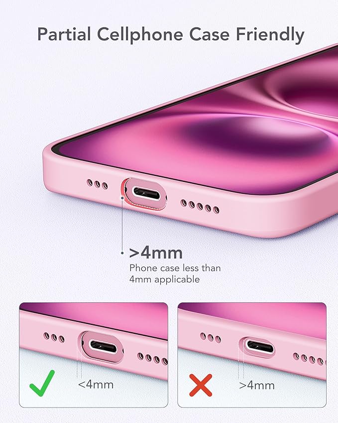 charmast Portable Charger USB C for iPhone 17/16/15, 5000mAh Fast Charging Power Bank with Built-in Type-C Connector, 20W Mini Battery Pack for iPhone 17/16/15 Series, Samsung S25/S24/S23, and More