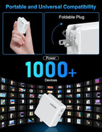 Mac Book Pro Charger, 100W USB C Fast Charger for MacBook Pro/MacBook Air 16 15 14 13 Inch, iPad Pro, iPhone 16/15 Pro and All USBC Devices, GaN Foldable Power Adapter with 10 FT USB C Charge Cable