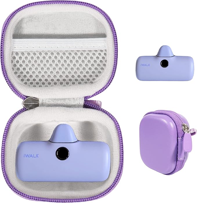 Case for mini Charger Compatible with iWALK Small USB-C Portable Charger, Anker Nano, JEJILL, LanLuk, Charmast, LENUTO, Swyop, VEGER, Feob, Taegila, YHO (Purple)
