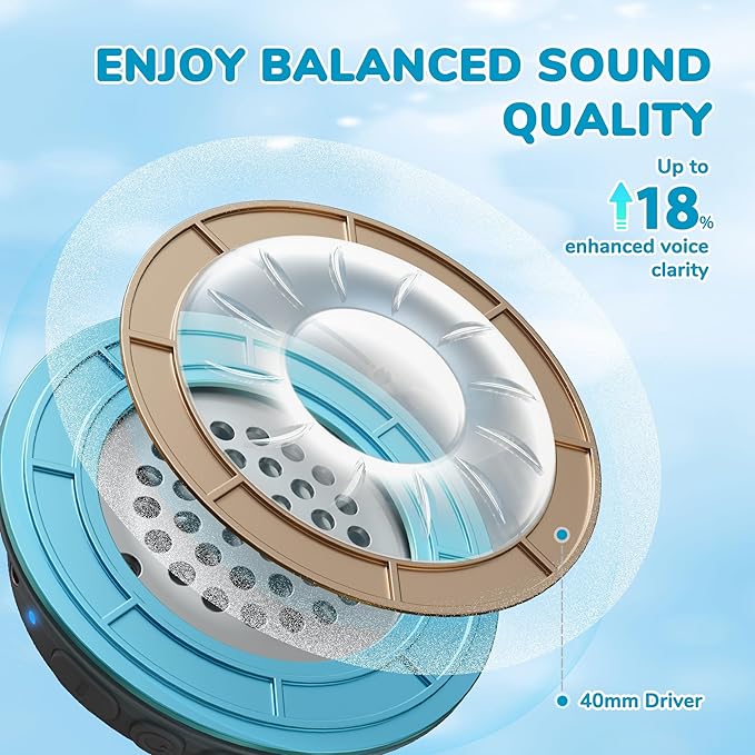 iClever BTH22 Kids Bluetooth Headphones, 60H Play Time, 74/85 dBA Safe Volume, Bluetooth 5.4, USB C, Over Ear Kids Headphones Wireless with Mic AUX Cord for iPad/Tablet/Travel/School (Black/Blue)