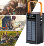 High-Capacity Solar Battery Banks, 120W External Power Packs, 50000mAh Survival Gear, Built-in Cable Chargers, Multi-Output Portable Stations