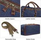 S-ZONE Duffle Bag for Travel Canvas Duffel Bag Carry on Weekender Bag for Men