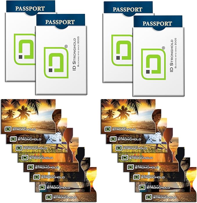 RFID Blocking Credit Card Sleeve Protectors – USA Made Slim Wallet Inserts for Credit Cards, Debit Cards & ID Protection (20, Sunset 20 Pack)