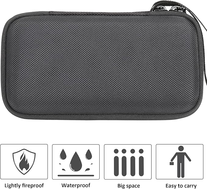 khanka Hard Travel Case Replacement for Anker 347 Power Bank (PowerCore 40K), 40,000mAh Battery Pack, Case Only (Black)