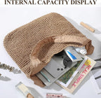 Trifabricy Beach Bags for Women, Large Beach Bag, Woven Straw Tote Bags Waterproof, Weaving Swim Shopping Travel Bag
