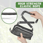 Camping Stool Pocket Chair, Lightweight Portable Stool with Shoulder Strap, Capacity 220lbs for Adults Outdoor Hiking Fishing Travel-Medium Grey