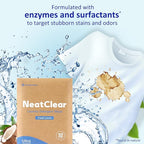 Eco-friendly Laundry Detergent Sheets, Travel Size Liquidless Soap Sheets NeatClear | No Mess & Space-Saving, Great For Travel, Apartments, Dorms | Fresh Linen Scent 32 Laundry Strips (32 Loads)