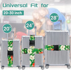 Slohif Luggage Straps for Suitcases Travel Belt Accessories Luggage Connector Identifiers Over Handle with Buckle Unique Nylon Adjustable Strap for Sleeping Bag Car Seat Green(2 Pack)