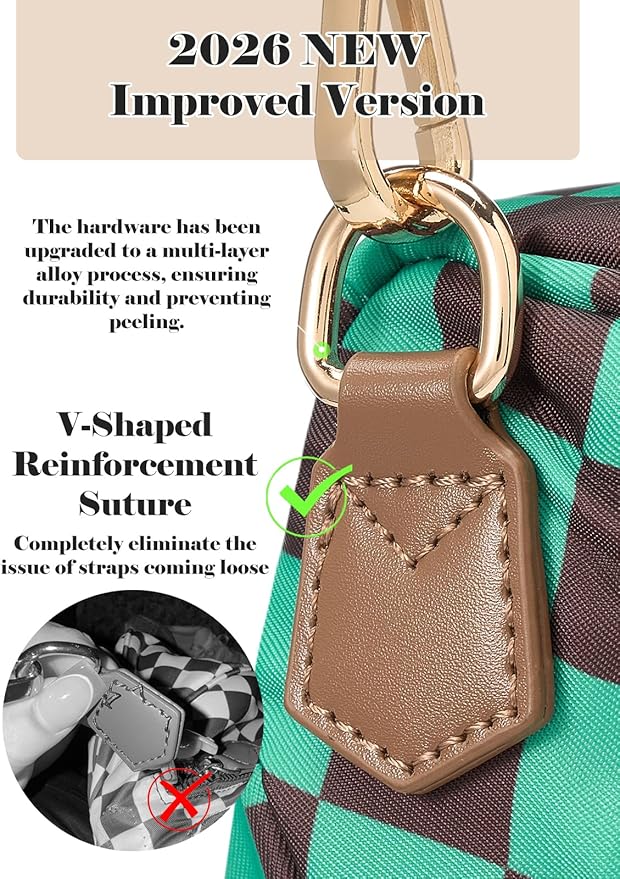 Black and White Checkered Crossbody Bag Bum Bag for Women,Spacious Checkered Purse Fanny Packs Belt Bag
