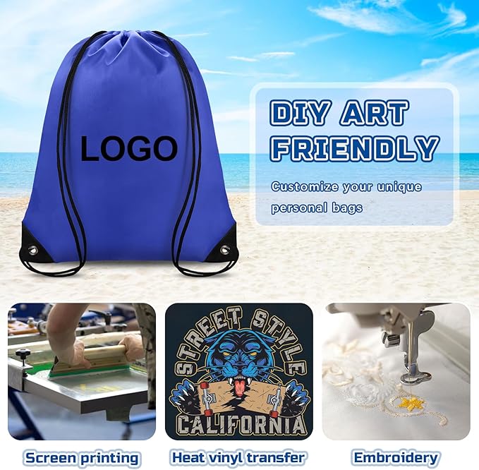 Grneric Drawstring Backpack Bulk 70Pcs String Backpack Drawstring Bags Cinch Bag Sackpack for Men Women Gym(Navy Blue)