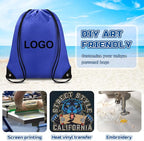 Grneric Drawstring Bags 28 PCS Drawstring Backpack Bulk String Backpack Cinch Bag Sackpack for Men Women Gym (Navy Blue)