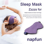 napfun Neck Pillow for Travel with Travel Pouch, Sleep Mask & Earplugs, Memory Foam Airplane Pillow for Headrest Sleep with Eyeshades, Plane Essentials with Eye Blindfold, Light Purple Striped Kit