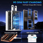 Phone 17 16 15 Pro Charger Fast Charging, 20W USB C Fast Charger Block with 10FT Long Type C Chargers Fast Charging Cable Cord for Phone 17/17 Pro/17 Pro Max/Air/16 Pro Max/16 Pro/15Pro-Braided