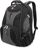 SWISSGEAR 1900 ScanSmart TSA Laptop Backpack Fits 17 Inch Laptop with RFID Protection and Tablet Pocket, Grey/Black, 19-Inch