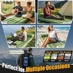 FUN PAC Camping Sleeping Pad,Ultralight Camping Mattress with Pillow, Built-in Foot Pump Inflatable Sleeping Pad Compact for Camping