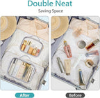 PACKISM Clear Makeup Bag - TSA Approved Toiletry Bag for Carry-on & Checked Luggage, Water Resistant Car Storage Organizer with Reinforced Seams