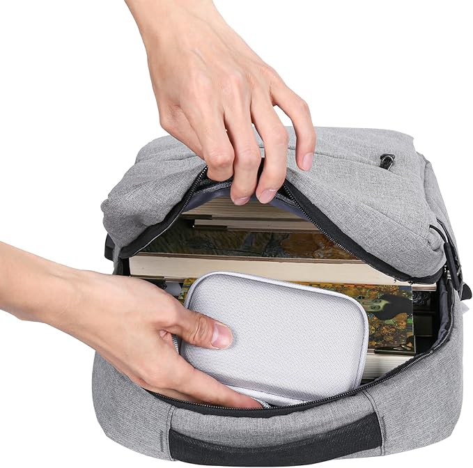 Khanka Hard Travel Case Replacement for Anker 621/622 / 633 Magnetic Battery (MagGo), 5000mAh 10000mAh Magnetic Wireless Portable Charger, Case Only (White)