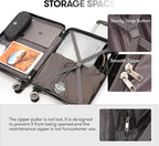 GinzaTravel Carry On Luggage 22x14x9 Airline Approved, Hard Case Luggage Sets 2 Piece, PP Small Luggage Suitcase with TSA Lock & Spinner Wheels, Black, 13/20inch