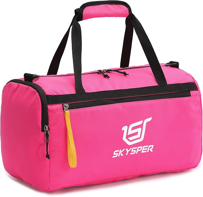 SKYSPER 30L Gym Duffel - Sports Bag Small with Wet Pocket for Sport, Travel, Fitness & Workout Men Women(Pink)