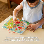 HABA Busy Board for Toddlers 2-4: Town Magnetic Maze Puzzle Game - Toddler Travel Toys for Preschoolers