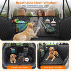 URPOWER 2026 Upgraded Dog Back Seat Extender for Full Size Crew Cab Truck - Large Hard Bottom Dog Car Seat Cover Holds 550lbs, Waterproof Dog Hammock Pet Bed with High-Density Foam Non-Slip