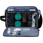 ZEEMO Travel Toiletry Bag for Men, Large Water-Resistant Double-Sided Full-Open Dopp Kit, Versatile Organizer for Shower and Hygiene Accessories, Bathroom Essentials, Cosmetics, Black and Blue