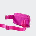 Pander Everywhere Belt Bag for Women, 5 Zipper Pockets Nylon Crossbody Fanny Pack Purse (Grape Purple)
