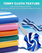 Antfuny 4 Packs Oversized 72x40 Inch Stripe Beach Towel Thin Set Extra Large XL Big Clearance Soft Super Pool Travel Bath Swim Camping Accessories Essentials Towels Bulk Men Women Adults Gift