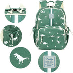 CAMTOP Preschool Backpack for Kids Boys Girls Toddler Backpack Kindergarten School Bookbags for Age 3-8 (Green Dinosaur)